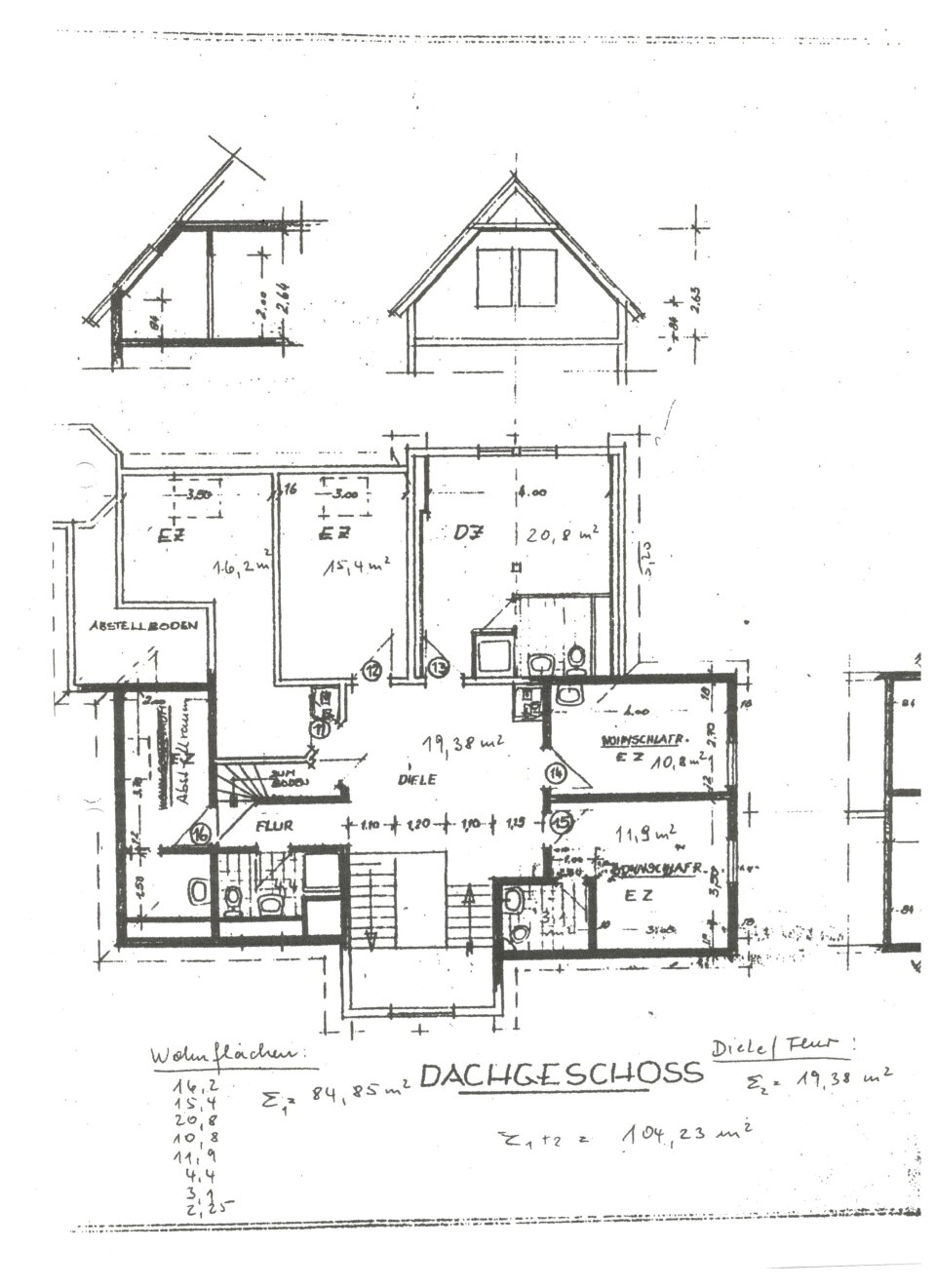 10. Grundriss Dachgeschoss