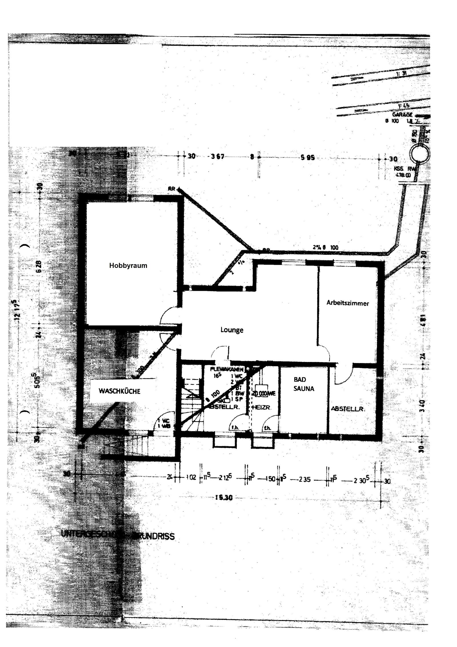 Grundriss Untergeschoss